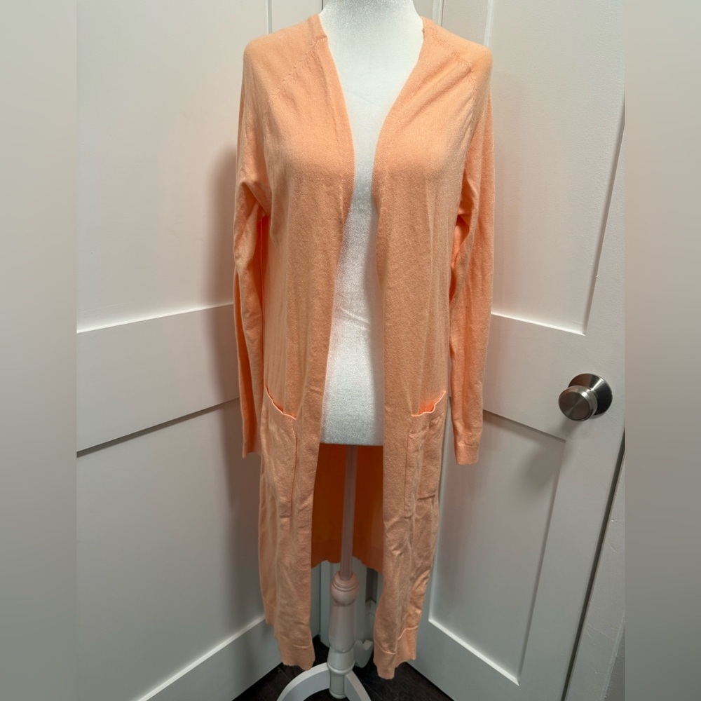 Love Tree Coral Open-Front Cardigan
